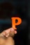 Letter p alphabet . First name p