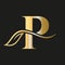 Letter P Beauty Flower Luxury Logo with Creative Concept Elegant, Beauty, Salon, Spa, Fashion and Yoga Sign Vector Template
