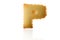 Letter P Cookie Biscuit english capital font isolated