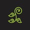Letter p curl green plant logo vector