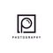 Letter p or initial p for photography logo design