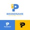Letter P Medallion Logo, suitable for business related to medal, victory, champ with P initial