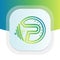 Letter P online nutrition and fitness coaching with dumbbell icon. Physical fitness vector logo design