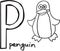 Letter P - penguin
