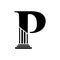 Letter P Pillar Law Logo