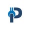 Letter P Wrench Logo Design. Handyman Repair Service. Technology Construction Industry Vector Icon