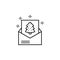 Letter, postcard, tree icon. Simple line, outline vector of new year icons for ui and ux, website or mobile application