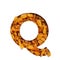 Letter Q of alphabet made of natural raisins and paper cut isolated on white. Typeface from dry grapes. Healthy snack