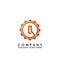 Letter Q Logo. Modern Techno Gear Initial Logo Template Design