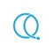 Letter q loop circle motion object logo vector