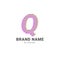 Letter Q optic illusion logo, trendy glitch brand
