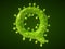 Letter Q shaped virus or bacteria cell. 3D illustration