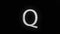 The letter Q smolders and burns on a black background, the letter is on fire