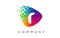 Letter R Colourful Rainbow Logo Design.