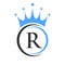 Letter R Crown Logo Template. Royal Crown Logotype Luxury Sign for Beauty, Fashion, Star, Elegant Symbol