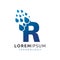 Letter R Drop Water Logo Vector.