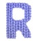 Letter R english alphabet, color dark blue