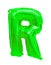 Letter r English alphabet green