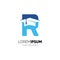 Letter R Graduation Hat Education Logo Design Vector Icon Graphic