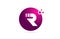 letter R logo alphabet sphere for company logo icon design in pink and white