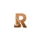 Letter R with logo icon viking sailboat design template