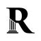 Letter R Pillar Law Logo