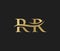 letter r r linked wave logo
