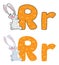 Letter R rabbit