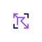 Letter r and two arrows logo