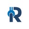 Letter R Wrench Logo Design. Handyman Repair Service. Technology Construction Industry Vector Icon
