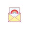 Letter, rainbow, pride day icon. Element of color world pride day icon. Premium quality graphic design icon. Signs and symbols