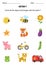 Letter recognition for kids. Circle all objects that start with F.