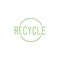 Letter recycle with circle round line  logo symbol icon vector graphic design illustration idea creative