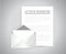 Letter of resignation papers illustration design