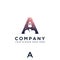 Letter A rocket logo, creative monogram A logo with negative space style