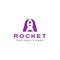 A Letter Rocket Logo Design Template