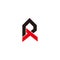 letter rt simple geometric home logo vector