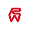 Letter rw infinity geometric line symbol logo vector