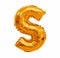Letter S from a balloon orange