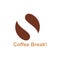 Letter s coffee water symbol logo vector