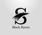 Letter S Crow logo designs, Black Raven in Initial S vector illustration design