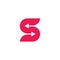 Letter s curves geometric opposite arrows logo vector