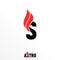 Letter S free logo vector stock. Fire or flame abstract design concept.