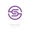 Letter S logotype. Vector symmetrical design element, logo or icon. Concept of connection.