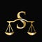 Letter S Scale Attorney Law Logo Design. Initial Pillar, Law firm, Attorney Sign Design On Letter S Concept Template