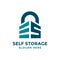 Letter S for self storage logo design