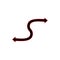 Letter s simple street arrows lgoo vector