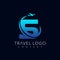 Letter S tour and travel logo design vector