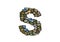 Letter S uppercase font shape alphabet collage