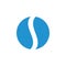 Letter s water blue curves circle logo vector